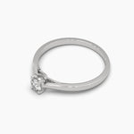 Round Cut Small Diamond Ring