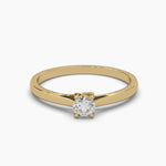 Round Cut Small Diamond Ring