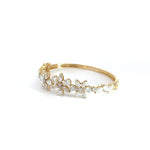 Fancy Shape Diamonds Leaf Style Bangle