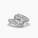 Round & Pear Cut Diamond Ring