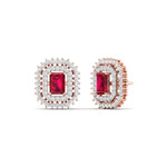 Sangria Diamond Studs