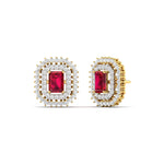 Sangria Diamond Studs