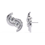 S-Shaped Diamond Earrings