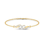 Sculpted Wave Diamond Bracelet