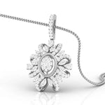 Shimmering Blossom Multi Shapes Lab Grown Diamond Pendant