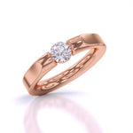 Sleek Solitaire Diamond Ring