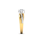 Solitaire Diamond Ring in Two-Tone