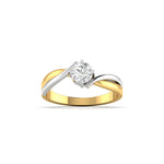 Solitaire Diamond Ring in Two-Tone