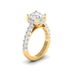 3 Carat Solitaire Diamond Pavé Ring