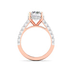 3 Carat Solitaire Diamond Pavé Ring