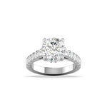 3 Carat Solitaire Diamond Pavé Ring