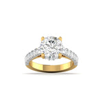 3 Carat Solitaire Diamond Pavé Ring
