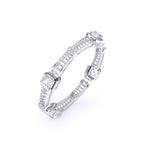 Geometric Diamond Gold Bangle