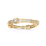 Geometric Diamond Gold Bangle