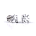 2 Carat Dazzling Solitaire Diamond Studs