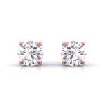 2 Carat Dazzling Solitaire Diamond Studs