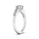 1 Carat Solitaire With Side Diamond Ring