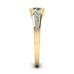 1 Carat Solitaire With Side Diamond Ring