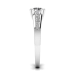 1 Carat Solitaire With Side Diamond Ring