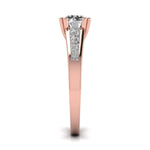 1 Carat Solitaire With Side Diamond Ring