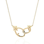 Sparkling Diamond Double Loop Pendant