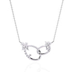 Sparkling Diamond Double Loop Pendant