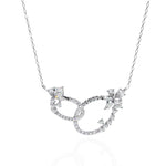 Sparkling Diamond Double Loop Pendant
