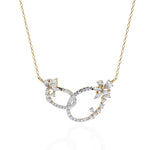 Sparkling Diamond Double Loop Pendant