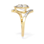 2.6 Carat Sparkling Pear Diamond Ring