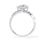 2.6 Carat Sparkling Pear Diamond Ring