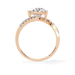2.6 Carat Sparkling Pear Diamond Ring