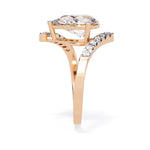 2.6 Carat Sparkling Pear Diamond Ring