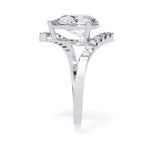 2.6 Carat Sparkling Pear Diamond Ring