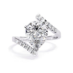 2.6 Carat Sparkling Pear Diamond Ring