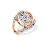 7.35 Carat Split Shank Oval Diamond Ring