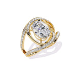 7.35 Carat Split Shank Oval Diamond Ring