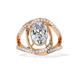 7.35 Carat Split Shank Oval Diamond Ring