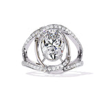 7.35 Carat Split Shank Oval Diamond Ring