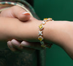 Square Cut Citrine Bracelet