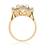 Clover Halo Diamond Ring