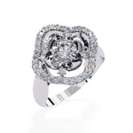 Clover Halo Diamond Ring