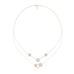 Sterling Circle Necklace with Pave Stones