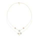 Sterling Circle Necklace with Pave Stones