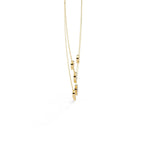 Sterling Circle Necklace with Pave Stones