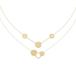 Sterling Circle Necklace with Pave Stones