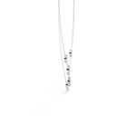 Sterling Circle Necklace with Pave Stones