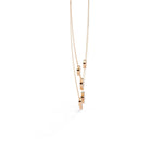 Sterling Circle Necklace with Pave Stones