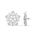 Snowflake Diamond Earrings