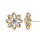 Sunflower Inspired Diamond Earrings