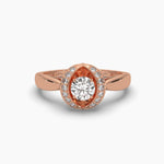 Sunflower Solitaire Diamond Ring